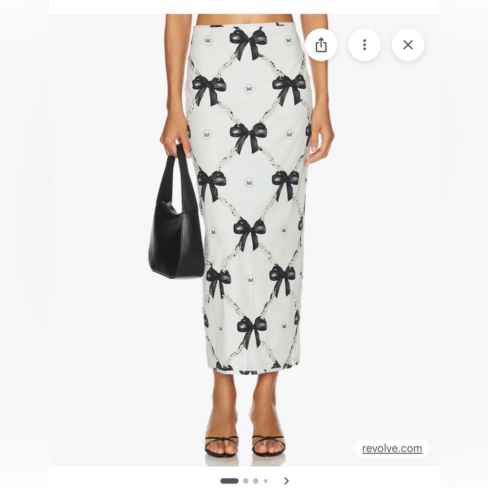 MILKWHITE Black Bow Skirt, Size Medium